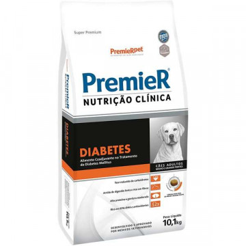 Ração Premier Nutrição Clínica Cães Diabetes  Adultos Médios e Grandes - 10,1kg